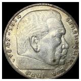 1939F Germany Silver 5 Reichsmark