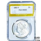 1882-S Morgan Silver Dollar PGA MS65