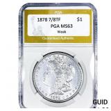 1878 7/8TF Morgan Silver Dollar PGA MS63 Weak