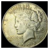 1928-S Silver Peace Dollar LIGHTLY CIRCULATED