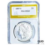 1897-S Morgan Silver Dollar PGA MS64