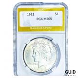1923 Silver Peace Dollar PGA MS65