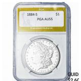 1884-S Morgan Silver Dollar PGA AU55