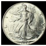 1944 Walking Liberty Half Dollar CLOSELY UNCIRCULA