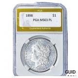 1898 Morgan Silver Dollar PGA MS63 PL