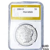 1904-O Morgan Silver Dollar PGA MS65