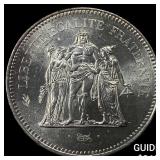 1977 France Silver 50 Francs