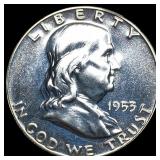 1953 Franklin Silver Half Dollar GEM PROOF