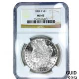 1880-S Morgan Silver Dollar NGC MS62