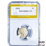 1916 Buffalo Nickel PGA MS65+ FH