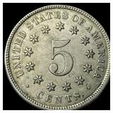 1876 Shield Nickel CHOICE AU