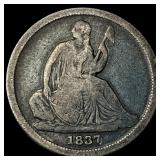 1837 Silver Seated Liberty Dime LIGHTLY CIRCULATED