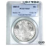1885-O Morgan Silver Dollar PCGS MS65