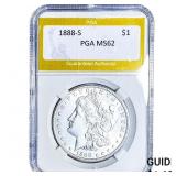 1888-S Morgan Silver Dollar PGA MS62