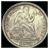 1875-S Silver Seated Liberty Dime NEARLY UNCIRCULA