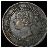 1859 Canada Large Cent Victoria CLOSELY UNCIRCULAT