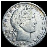 1901 Silver Half Dollar NICELY CIRCULATED