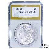 1891-S Morgan Silver Dollar PGA Brilliant UNC