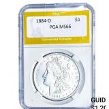 1884-O Morgan Silver Dollar PGA MS66