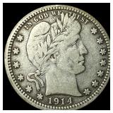 1914 Barber Quarter LIGHTLY CIRCULATED