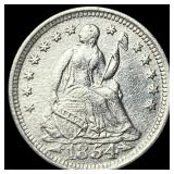 1854-O Arrows Seated Liberty Half Dime ABOUT  UNC