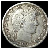 1900 Barber Silver Half Dollar LIGHTLY  CIRCULATE