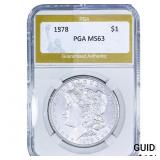 1878 Morgan Silver Dollar PGA MS63
