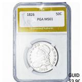 1826 Capped Bust Half Dollar PGA MS61