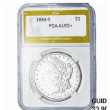 1884-S Morgan Silver Dollar PGA AU55+