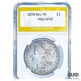 1878 Rev 79 Morgan Silver Dollar PGA XF45