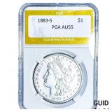 1883-S Morgan Silver Dollar PGA AU55