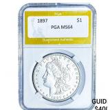 1897 Morgan Silver Dollar PGA MS64