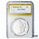 1878 Rev 79 Morgan Silver Dollar PGA MS62