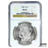 1880-S Morgan Silver Dollar NGC MS63