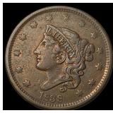 1838 Coronet Head Large Cent CLOSELY  UNCIRCULATE