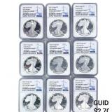 [10 Coins] 2022-W Silver Eagle NGC PF70 Ultra Came