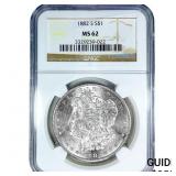 1882-S Morgan Silver Dollar NGC MS62
