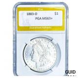 1883-O Morgan Silver Dollar PGA MS63+