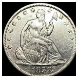 1858-O Seated Liberty Half Dollar ABOUT  UNCIRCUL