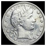 1908-S Silver Barber Quarter NEARLY  UNCIRCULATED