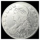 1824 Capped Bust Half Dollar NEARLY  UNCIRCULATED