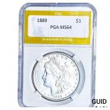 1889 Morgan Silver Dollar PGA MS64
