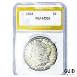 1892 Morgan Silver Dollar PGA MS62