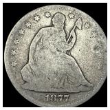 1877-S Silver Seated Liberty Half Dollar  NICELY