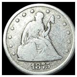 1875-CC Silver Twenty Cents NICELY CIRCULATED
