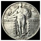 1928-S Silver Standing Liberty Quarter NEARLY UNCI