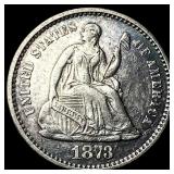 1873 Seated Liberty Half Dime CLOSELY UNCIRCULATED