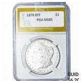 1878 8TF Morgan Silver Dollar PGA MS65