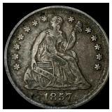 1857 Seated Liberty Half Dime NEARLY UNCIRCULATED
