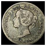 1874 Canada Silver 5 Cents LIGHTLY CIRCULATED